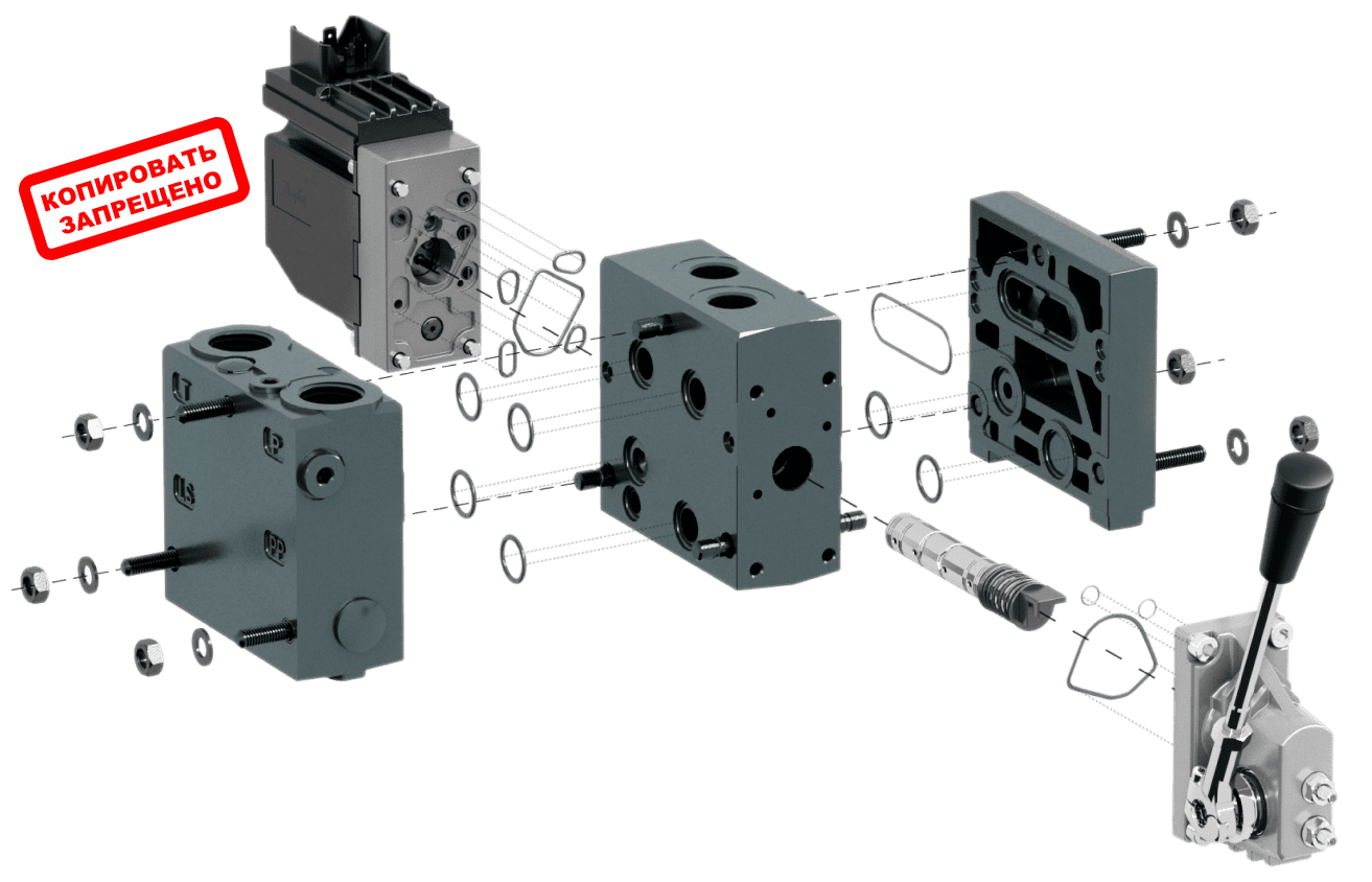 Danfoss hydraulic distributor assembly and spare parts